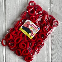 Резинка Калуш (велюрчик), 2,7 см, красный, упаковка 100 шт.