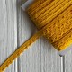 Кружево вязаное (D03401), темно-желтое, 11 мм, рулон 45 м