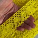 Кружево вязаное Сабрина (D030046), желтый, 4 см, рулон 45 м