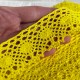 Кружево вязаное Сабрина (D030046), желтый, 4 см, рулон 45 м