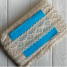 Кружево вязаное (D30095 / A039), 5,3 см, молочное, рулон 13 м