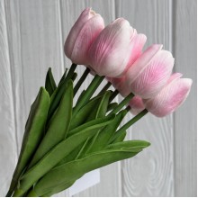 Букет тюльпанов, 34 см, светло-розовый, букет з 9 шт.