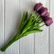 Букет тюльпанов, 34 см, фиолетовый, букет з 9 шт. Букет тюльпанов, 34 см, фиолетовый, букет з 9 шт.