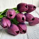Букет тюльпанов, 34 см, фиолетовый, букет з 9 шт. Букет тюльпанов, 34 см, фиолетовый, букет з 9 шт.