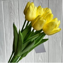 Букет тюльпанов, 34 см, желтый, букет з 9 шт.