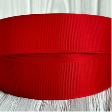Репс 2,5 см, красный (Poppy Red), рулон 23 м