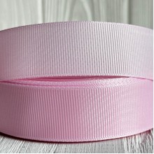 Репс 2,5 см, нежно-розовый (Baby Pink), рулон 23 м