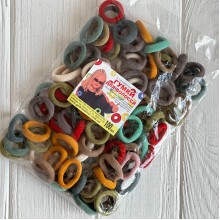 Резинка Калуш (велюрчик), 2,7 см, пастельный микс (оливка-пудра-мята), упаковка 100 шт.