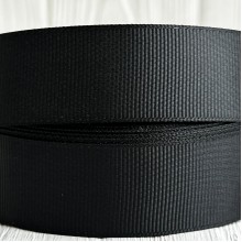 Репс 2,5 см, черный (Black), рулон 23 м