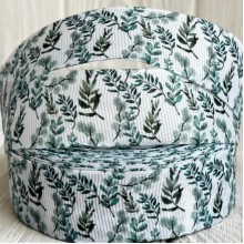 Репс 2,5 см, оливковые веточки на белом, рулон 23 м Репс 2,5 см, оливковые веточки на белом, рулон 23 м