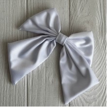 Атласный бант Воли, 12х15 см, белый, шт.