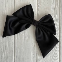 Атласный бант Воли, 12х15 см, черный, шт.