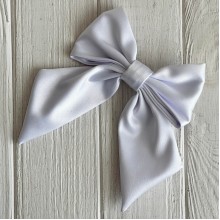 Атласный бант Поли, 14х16,5 см, белый, шт.