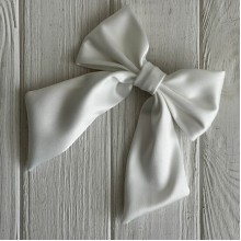 Атласный бант Поли, 14х16,5 см, айвори, шт.