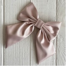 Атласный бант Поли, 14х16,5 см, пудровый, шт.