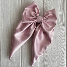 Бант платок атлас, 13,5 х 25 см, светло-розовый, шт.