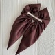 Бант хустина атлас, 13,5 х 25 см, шоколадний, шт.