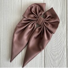 Бант платок атлас, 13,5 х 25 см, кофейный, шт.