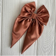 Бант платок атлас, 13,5 х 25 см, карамельный, шт.