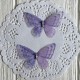 Шифоновий метелик тришаровий зі стразами (двосторонній), 5,4х4,2 см, лілово-фіолетовий, упаковка 25 шт.