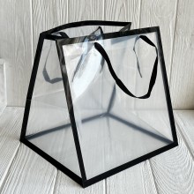 Пакет пластиковый квадратный, 25 см, черный, упаковка 10 шт.