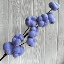 Хлопок на ветке, 60 см, лиловый, шт.