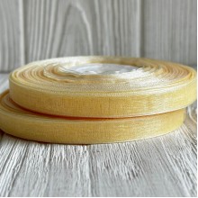Органза 0,6 см, молочно-желтый, рулон 45 м