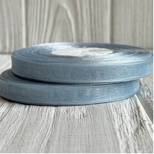 Органза 0,6 см, серебро, рулон 45 м