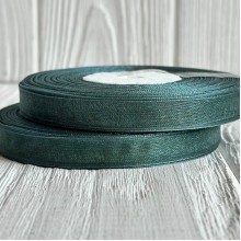 Органза 0,6 см, изумрудный, рулон 45 м