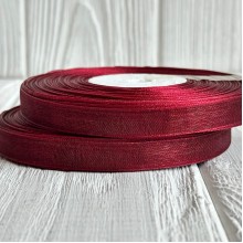 Органза 0,6 см, бургунди, рулон 45 м