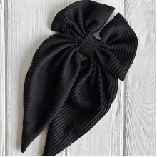 Бант платок гофре, 13х25 см, черный, шт.