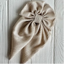 Бант платок гофре, 13х25 см, молочный, шт.