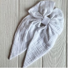 Бант платок муслин, 13х25 см, белый, шт.