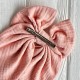 Бант платок муслин, 13х25 см, персиково-пудровый, шт.