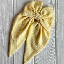 Бант платок муслин, 13х25 см, нежно-желтый, шт.