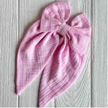 Бант платок муслин, 13х25 см, светло-розовый, шт.