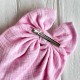 Бант платок муслин, 13х25 см, светло-розовый, шт.