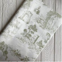 Пленка для цветов с принтом (J00347), оливковая, 57х57 см, упаковка 20 шт.