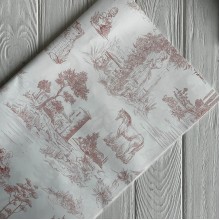 Пленка для цветов с принтом (J00347), розовая, 57х57 см, упаковка 20 шт.