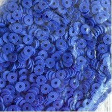 Плоские бусины, 6 мм, темно-синие, маленькая упаковка 50 г