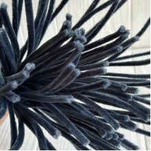 Синельная проволока простая, 6 мм х 30 см, графитовый, 100 шт.