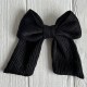 Бант гофра перламутр, 12 см, чорний, шт.