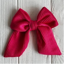 Бант гофра перламутр, 12 см, малиновый, шт.