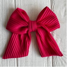 Бант гофра матовый, 12 см, малиновый, шт.