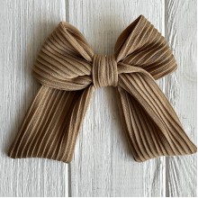 Бант гофра матовый, 12 см, бежевый, шт.
