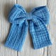 Бант муслин, 12 см, голубой, шт.