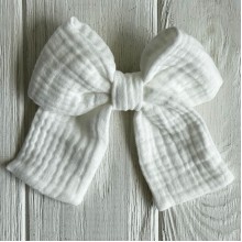 Бант муслин, 12 см, айвори, шт.