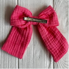 Бант муслин, 12 см, малиновый, шт.