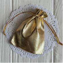 Парчевый мешочек, 7х9 см, золото, упаковка 100 шт.