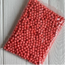 Бусина граненая круглая, 10 мм, розово-персиковая, упаковка 500 г